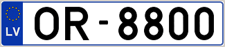 Auto numura zīme OR8800