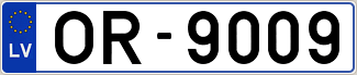 Auto numura zīme OR9009