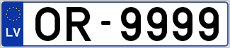Auto numura zīme OR9999