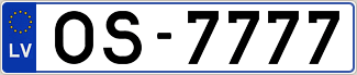 Auto numura zīme OS7777