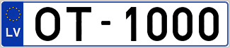 Auto numura zīme OT1000