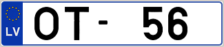 Auto numura zīme OT56