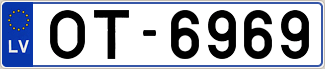 Auto numura zīme OT6969