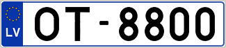 Auto numura zīme OT8800