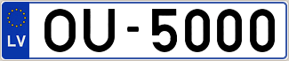 Auto numura zīme OU5000