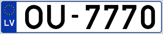 Auto numura zīme OU7770