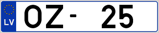 Auto numura zīme OZ25