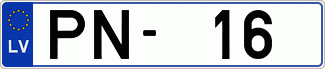 Auto numura zīme PN16