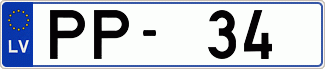 Auto numura zīme PP34