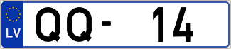 Auto numura zīme QQ14
