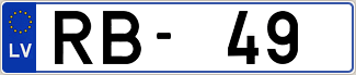 Auto numura zīme RB49