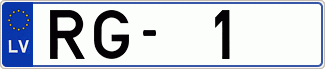 Auto numura zīme RG1