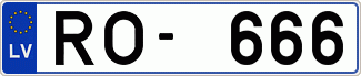 Auto numura zīme RO666