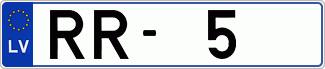 Auto numura zīme RR5