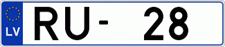 Auto numura zīme RU28