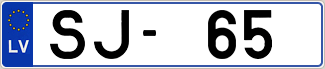 Auto numura zīme SJ65