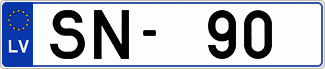Auto numura zīme SN90