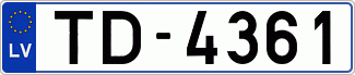 Auto numura zīme TD4361