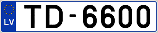 Auto numura zīme TD6600