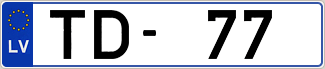 Auto numura zīme TD77