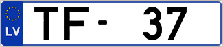 Auto numura zīme TF37