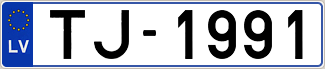 Auto numura zīme TJ1991