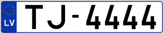 Auto numura zīme TJ4444