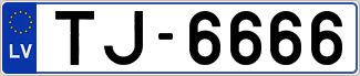 Auto numura zīme TJ6666