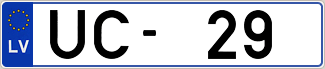 Auto numura zīme UC29