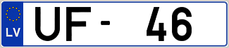 Auto numura zīme UF46