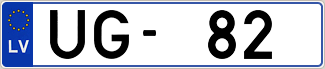 Auto numura zīme UG82