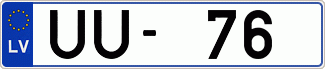 Auto numura zīme UU76