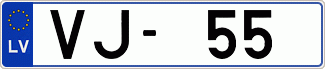Auto numura zīme VJ55
