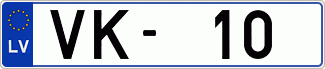 Auto numura zīme VK10