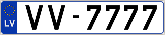 Auto numura zīme VV7777 Auto numura zīme VV7777