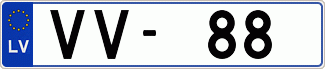 Auto numura zīme VV88