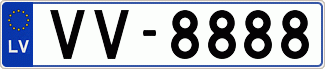 Auto numura zīme VV8888