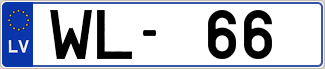 Auto numura zīme WL66
