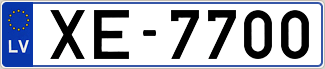 Auto numura zīme XE7700
