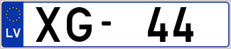 Auto numura zīme XG44