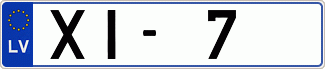 Auto numura zīme XI7