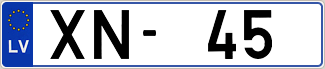 Auto numura zīme XN45
