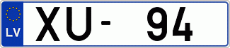 Auto numura zīme XU94