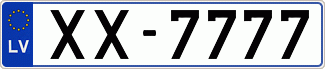 Auto numura zīme XX7777