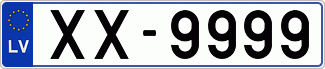 Auto numura zīme XX9999