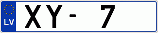 Auto numura zīme XY7