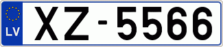 Auto numura zīme XZ5566