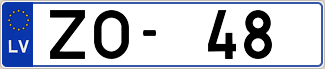 Auto numura zīme ZO48