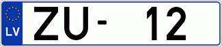 Auto numura zīme ZU12