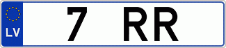 Auto numura zīme 7 RR